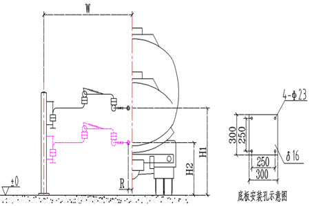 底部装车鹤管数据表